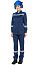 Костюм женский рабочий летний "Тимбер" синий-василек с ПК